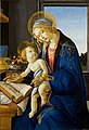Image 47The scene in Botticelli's Madonna of the Book (1480) reflects the presence of books in the houses of richer people in his time. (from History of books)