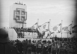 Die Sieger des Konflikts; „Frontappell“ der Vaterländischen Front 1936
