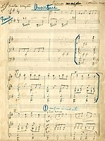 "Arşin mal alan" əlyazması. 1917