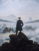 Каспар Давид Фрідріх, Мандрівник над морем туману, 1818, полотно, олія, Кюнстхол Гамбурга
