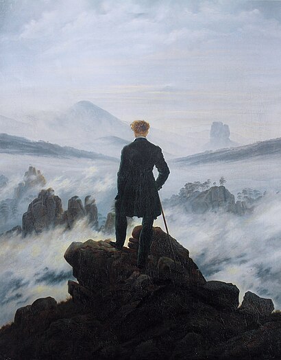 Wanderer above the sea of fog by Caspar David Friedrich - 1817.