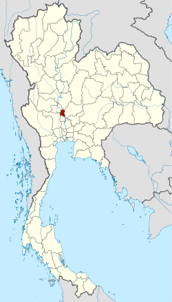 แผนที่ประเทศไทย จังหวัดสิงห์บุรีเน้นสีแดง