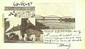 A Tisza hídja és a Sóház; üdvözlőlap 1904-ből, Tiszaújlak nevezetes építményeinek fényképével
