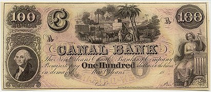 100 Dollars - Canal Bank (18xx) Banknotes.com - Obverse.jpg