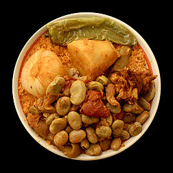 Couscous aux légumes et au kadid de Tunisie. (définition réelle 3 084 × 3 084)