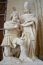 Clovis baptisé par saint Rémi par Hippolyte Maindron