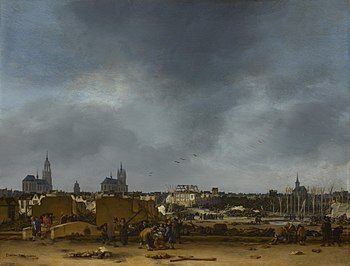 Ansicht von Delft nach der Explosion