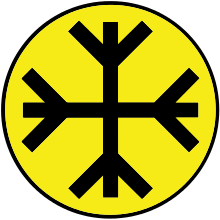 Vier Algiz-Runen im Logo der schwedischen Partei Folkfronten, ab 2009 mit dem Namen Svenskarnas parti