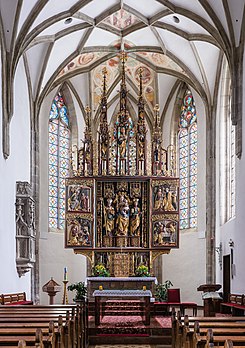 Altar na igreja paroquial de Gampern, Alta Áustria. Tríptico criado por Lienhart Astl, por volta de 1490-1500 (definição 6 016 × 8 553)