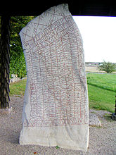 Runenstein von Rök, Östergötland, Schweden, 800 n. Chr., Rückseite