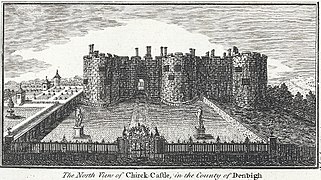 A north view of Chirk Castle, c. 1810