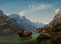62 Adolph Tidemand & Hans Gude - Bridal Procession on the Hardangerfjord - Google Art Project uploaded by DcoetzeeBot, nominated by Peulle
