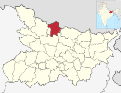 Location of Sitamarhi district in Bihar