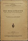 Titelblatt der 1927 erschienenen Dissertation Beringers „Der Meskalinrausch“