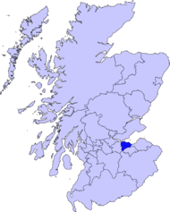 شهر ادینبرو در نقشه اسکاتلند