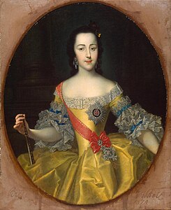 Великая княгиня Екатерина Алексеевна (будущая Екатерина II) в 16 лет
