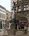 Rathausbrunnen auf dem Burgplatz am Neuen Rathaus in Leipzig, 1908