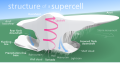 11. Egy szupercella diagramja az északi félgömbön