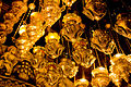 Golden vigil lamps hung in the tiny confines of the Tomb of Jesus