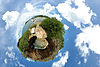 Stereographic projection of a panoramic picture.