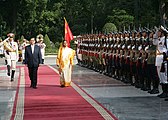 Ông Nguyễn Minh Triết đón tiếp Tổng thống Ấn Độ Pratibha Devisingh Patil