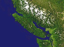 Satelita bildo de Vankuvera Insulo