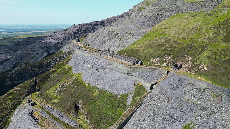 File:A World heritage Site in Wales - Chwarel Llanberis Quarry (sometimes 'Dinorwic Quarry'); Awyrlun Mehefin 2023 - aerial view June 2023 09.jpg