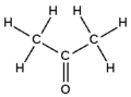 Структурна формула ацетону
