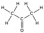 Struktur af acetone