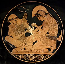 Ahile si Patrocle-protagoniștii Iliadei