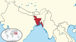 Location of ബംഗ്ലാദേശ്