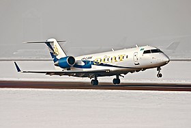 UP-CJ006, le Bombardier CRJ200 de SCAT Airlines impliqué, ici à l'aéroport international d'Almaty en janvier 2013, seulement 3 semaines avant l'accident.