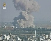 Ledakan disebabkan oleh airstrike Israel di Gaza selama 2008-2009 Konflik Israel-Gaza, Januari 2009.