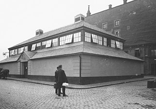 Norra Köttorgshallen 1920-tal. Även kallad Munkbrohallen.