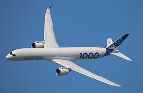 Un Airbus A350-1000, lors d’une représentation de vol à Viersen (Allemagne).