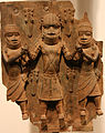 ベニン王国の飾り板、真鍮、ナイジェリア、16世紀