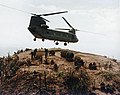 部隊從波音公司CH47-奇努克直升機卸載 越南 1967年