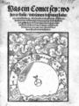 Was ein Comet sey: woher er komme vnd seinen vrsprung habe Text aus Straßburg (1532)