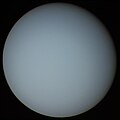 Uranus soos gesien deur Voyager 2.