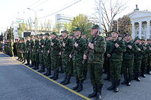 Militares da região de Donbass, armados e financiados pela Rússia.