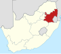 Map indicating the extent of Mpumalanga within the Republic of South Africa