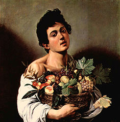 Poika ja hedelmäkori, 1593.