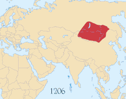 A birodalom területváltozásai 1206-tól 1294-ig
