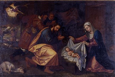 A pásztorok imádása]]; 1603–05, 157 × 245 cm, Museo de Bellas Artes de Granada.