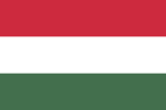 offizielle Version der Flagge Ungarns ab 1. Oktober 1957