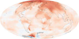 Karta över globala temperaturförändringar