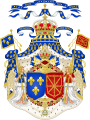 شعار مملكة فرنسا مع مملكة نافارا، بعد أن اصبح ملوك نافارا أيضا ملوك فرنسا، واستمر حتى 1792.