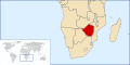 Location map for Zimbabwe