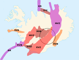 Eyjafjallajökull is part of the EVZ (East Volcanic Zone)