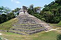 Temple de Palenque situat a la cima d'una piramida.